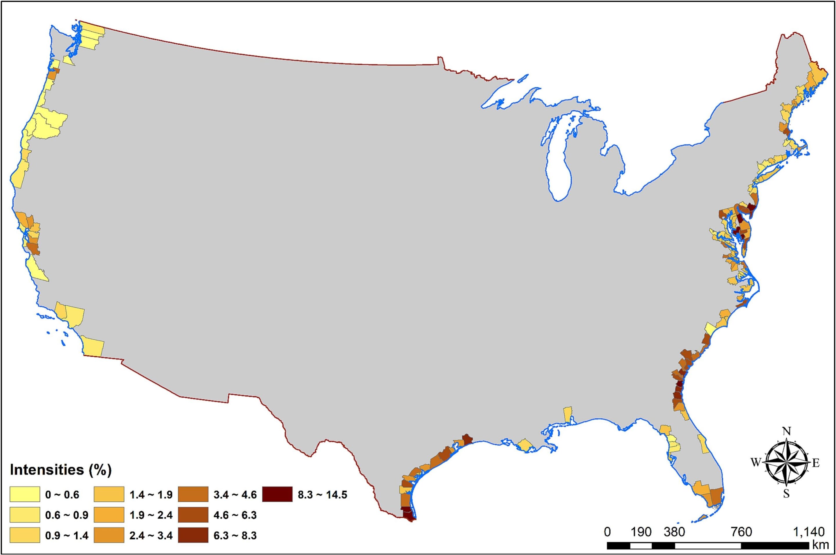 'Coastal squeeze:' Massive loss of U.S. coastline tidal flats over 31 years